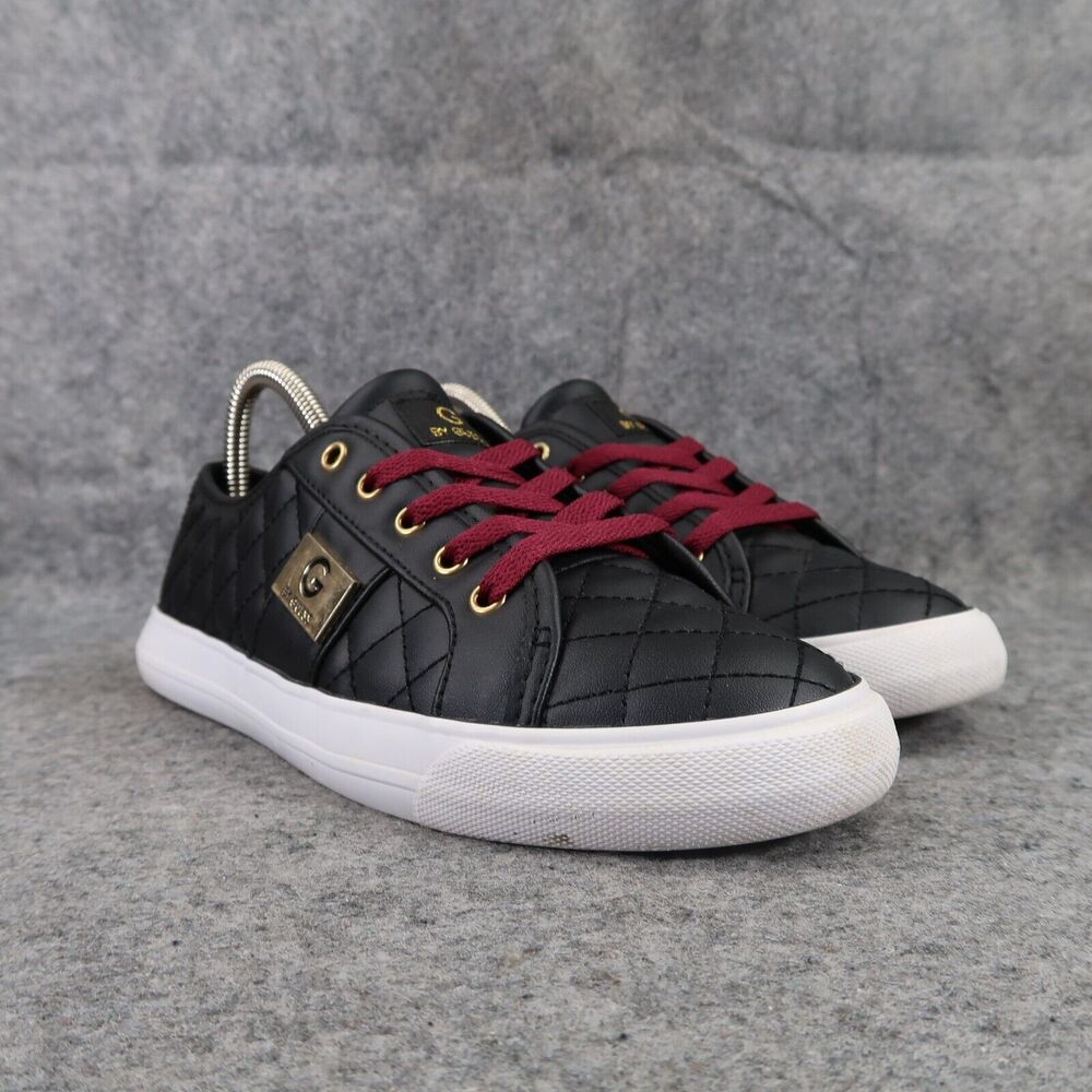 G bu Guess Shoes Womens 6.5 Sneakers Fashion Backer Casual Classic Black Quilted